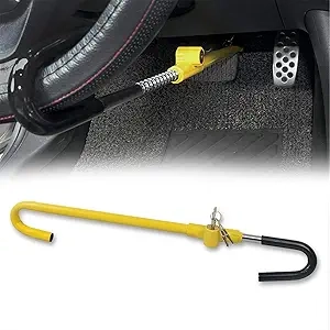 KAYCENTOP Steering Wheel Lock - Anti-Theft Car Security Device | Universal Brake Pedal Lock