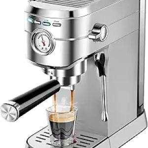 CASABREWS CM5418 20 Bar Espresso Machine with Milk Frother - Compact Stainless Steel Coffee Maker