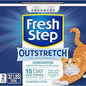 Fresh Step Outstretch Advanced Long Lasting Clumping Cat Litter 32 lbs - Unscented