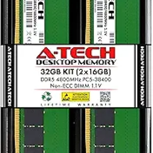 A-Tech 32GB DDR5 4800MHz RAM Kit - Desktop PC Memory Upgrade