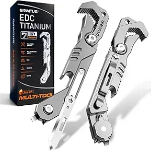 7-in-1 EDC Multitool with Knife, Wrench & Window Breaker - Best Pocket Tool for Men