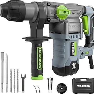 WORKPRO 12.5AMP SDS-Plus Rotary Hammer Drill - Professional Concrete Demolition & Chipping