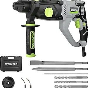 WORKPRO 1-1/4" SDS-Plus Rotary Hammer Drill - 7.5 AMP Lightweight Corded Concrete Drill
