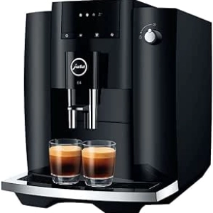 Jura E4 Piano Black Automatic Espresso Machine - One Touch Barista Quality Coffee