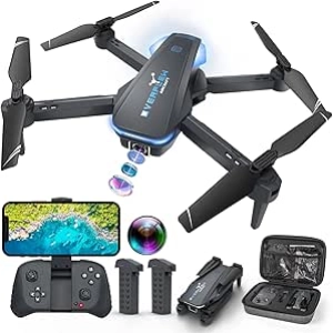 1080P Foldable Drone for Beginners - Remote Control & App Quadcopter with Voice Control