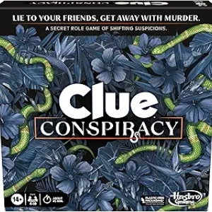 Clue Conspiracy Board Game for Adults - Secret Role Strategy Game 4-10 Players
