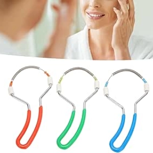 Yosoo 3pcs Spring Hair Remover - Manual Facial Threading Epilator for Women