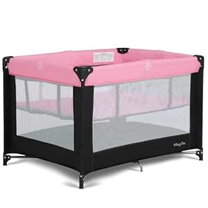 Zazzy Portable Playard with Bassinet & Travel Bag | Lightweight Baby Playard
