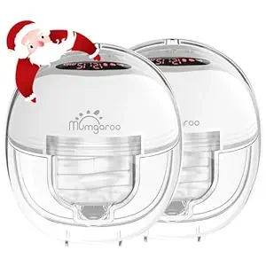 2 Pack Hands Free Wearable Breast Pump - LED Display, 3 Modes, Ultra-Quiet & Rechargeable