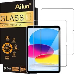 Ailun Tempered Glass Screen Protector for iPad 11th Gen 2025 & 10th Gen 2022 - 2 Pack