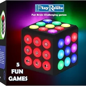 Electronic Brain Game Cube - Memory & Light Up Handheld Game for Kids Ages 6-12+