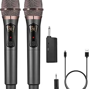 ALPOWL Wireless Microphones - 200ft Range, 50H Battery, DSP Noise Reduction