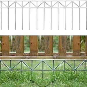 Heavy-Duty 40ft Animal Barrier Fence - No Dig Dog Fence with Galvanized Stakes