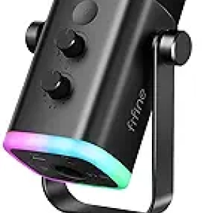 FIFINE AM8 USB/XLR Dynamic Microphone - Professional Podcast & Gaming Streaming Mic with RGB