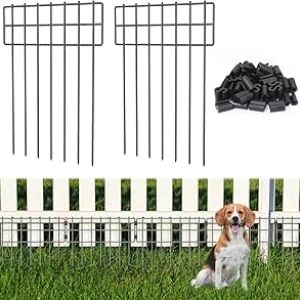 25 Pack Animal Barrier Fence 17in H x 27ft L - No Dig Rustproof Metal Garden Fencing