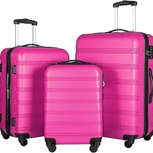 Merax 3 Piece Luggage Set 20/24/28 - TSA Approved Hard Case Suitcase with Spinner Wheels