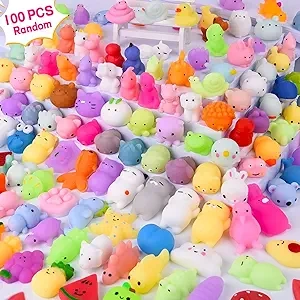 100PCS Kawaii Mochi Squishies - Stress Relief Fidget Toys & Party Favors