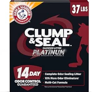 ARM & Hammer Clump & Seal Platinum Cat Litter 37 lbs - 14-Day Odor Control