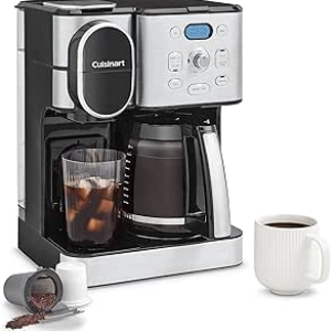 Cuisinart 12-Cup Coffee Maker with Single-Serve Brewer | Dual Function Stainless Steel