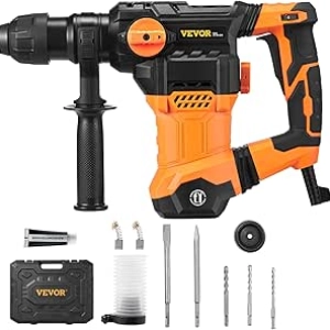 VEVOR 1-1/4 Inch SDS-Plus Rotary Hammer Drill - 13 Amp Corded Power Tool