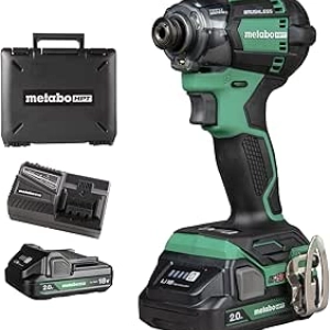 Metabo HPT 18V Cordless Impact Driver - Triple Hammer Technology, 1,859 in-lbs Torque