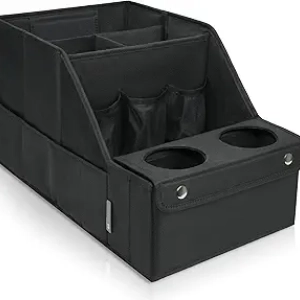 MULISOFT Car Seat Organizer - 11 Compartment Backseat Storage with Cup Holders