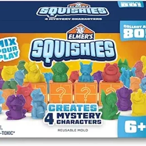 Elmer's Squishies DIY Kit - Create 4 Mystery Characters, Stress Relief Fidget Toys