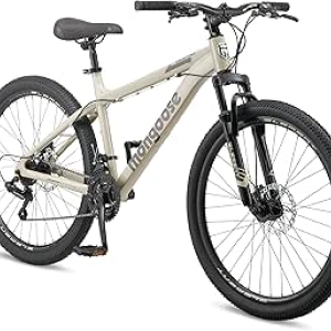 Mongoose Grafton 26 Inch Mountain Bike - 21 Speed Hardtail with Suspension Fork