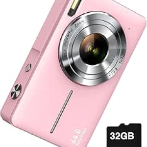 FHD 1080P Digital Camera with 16X Zoom for Kids - Compact Point and Shoot