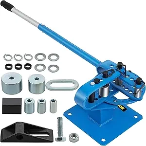 VEVOR YP-9 Manual Bender 1-2 Inch | Heavy Duty Metal Bar Bender with 7 Dies