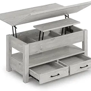 Rolanstar Lift Top Coffee Table - Multi-Function Convertible Dining & Desk Table with Storage