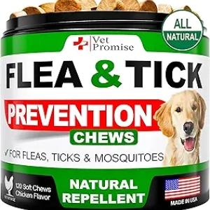 Natural Flea and Tick Prevention Chewables for Dogs | All Breeds | Made in USA