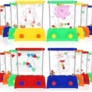 16Pcs Handheld Water Games Mini Arcade - Fish Ring Toss Basketball Toys for Kids & Adults