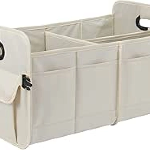 Collapsible Car Trunk Organizer with Multi-Compartment Storage & Adjustable Straps