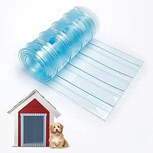 Dog Door Replacement Flaps 9.8in x 4.9ft - Easy Cut & Install Pet Door Vinyl Strip