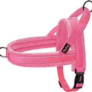 No Pull Dog Harness for Small & Medium Dogs - Pink Reflective Safety Vest