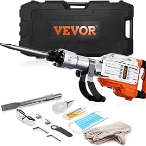 VEVOR 3500W Electric Jack Hammer - Professional Concrete Breaker with 1900 BPM