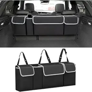 AUCELI Car Trunk Organizer - Hanging Backseat Storage with 4 Pockets for SUV & Truck