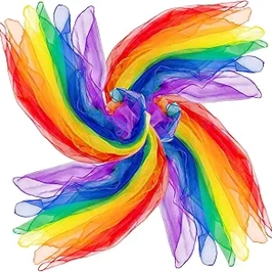 AIVIAI Juggling Scarves for Kids - 24 Pcs Colorful Dance Scarfs Set