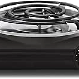 Elite Gourmet ESB100B Electric Hot Plate - 1000W Portable Countertop Burner with Temperature Control