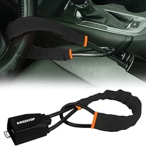 KAYCENTOP Steering Wheel Lock & Seat Belt Lock - Anti-Theft Device for Cars & SUVs