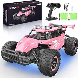 50+ Min Remote Control Monster Truck for Kids | 20km/h RC Car with LED Lights