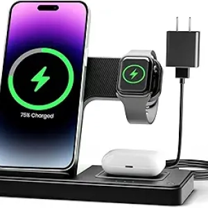 3-in-1 Wireless Charging Station for iPhone 16 15 14, Apple Watch & AirPods
