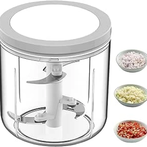 Manual Food Processor Chopper 1000ML - Fast Vegetable & Garlic Mincer