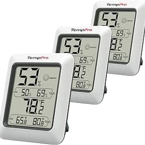 TempPro TP50 Digital Hygrometer Thermometer - 3 Pack Indoor Temperature & Humidity Monitor