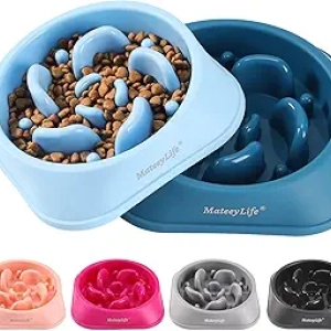 MateeyLife Slow Feeder Dog Bowls - Anti-Choking Puzzle Bowls for Medium Breeds