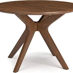 Signature Design by Ashley Lyncott 45" Round Dining Table - Mid-Century Brown Wood