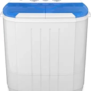 Zynkez Portable Washing Machine 14Lbs Twin Tub - Compact Semi-Automatic Washer for Apartments & RVs