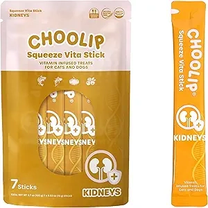 Choolip Squeeze Vita Stick - Vet-Formulated Kidney Support Treats for Cats & Dogs