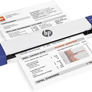 HP PS100 Portable USB Document Scanner - Fast Mobile Scanning for Home & Office